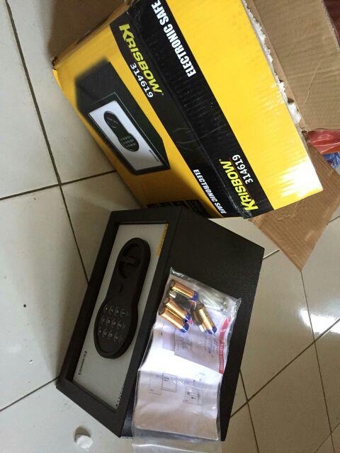 Krisbow Brankas 20et-1/2 - Hitam / Brankas Uang Digital Safe Box / Brankas Mini