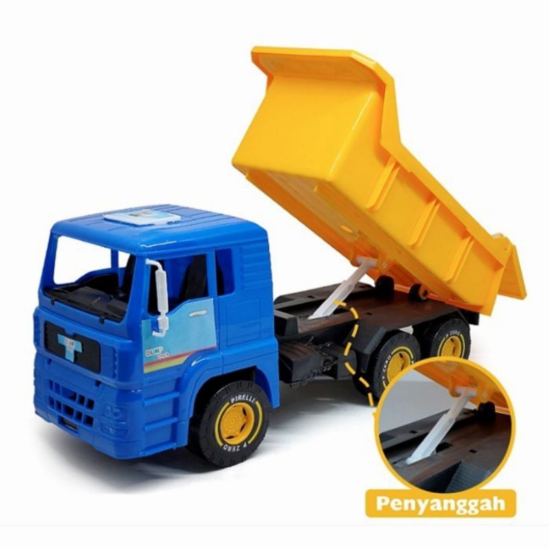 Mainan Dump Truck Jumbo - Miniatur Mobil Mobilan Truk Pasir Anak Laki Cowok