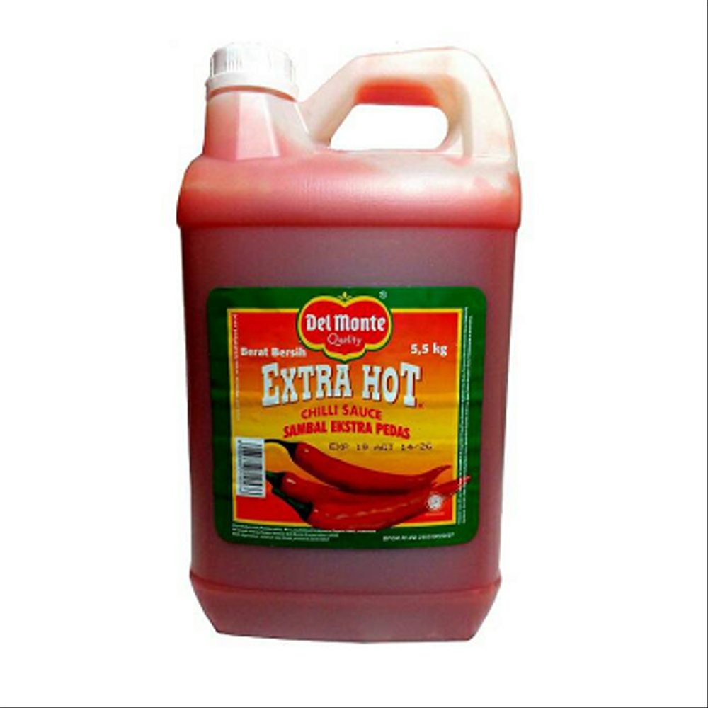 

DELMONTE CHILLI EXTRA HOT 5,5KG saus sambel