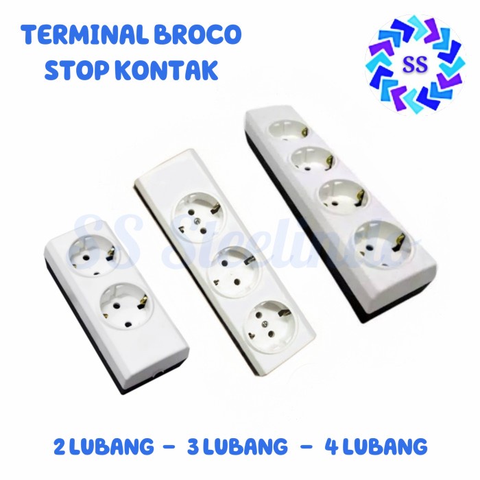 TERMINAL LISTRIK STOP KONTAK BROCO 2-3-4 LUBANG