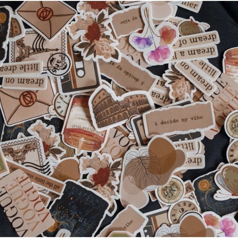 

STICKER VINTAGE - DIY STICKER SCRAPBOOK - AESTHETIC - 20PCS/PACK