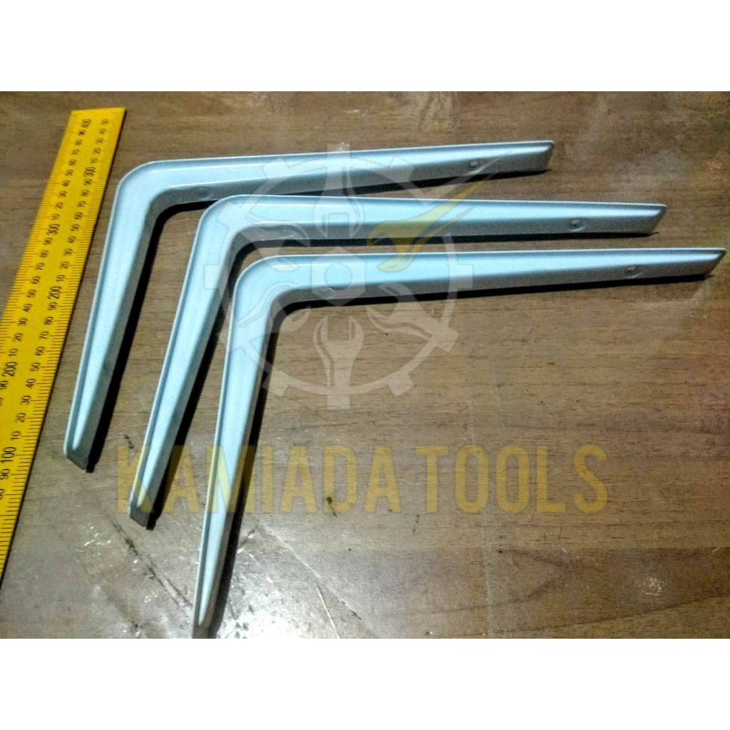 Besi Siku 27cm  x 19cm/ SIku Sokong 27cm x 19cm/ Besi SIku Rak 27cm x 19cm/ Siku Penyangga 27cm x 19