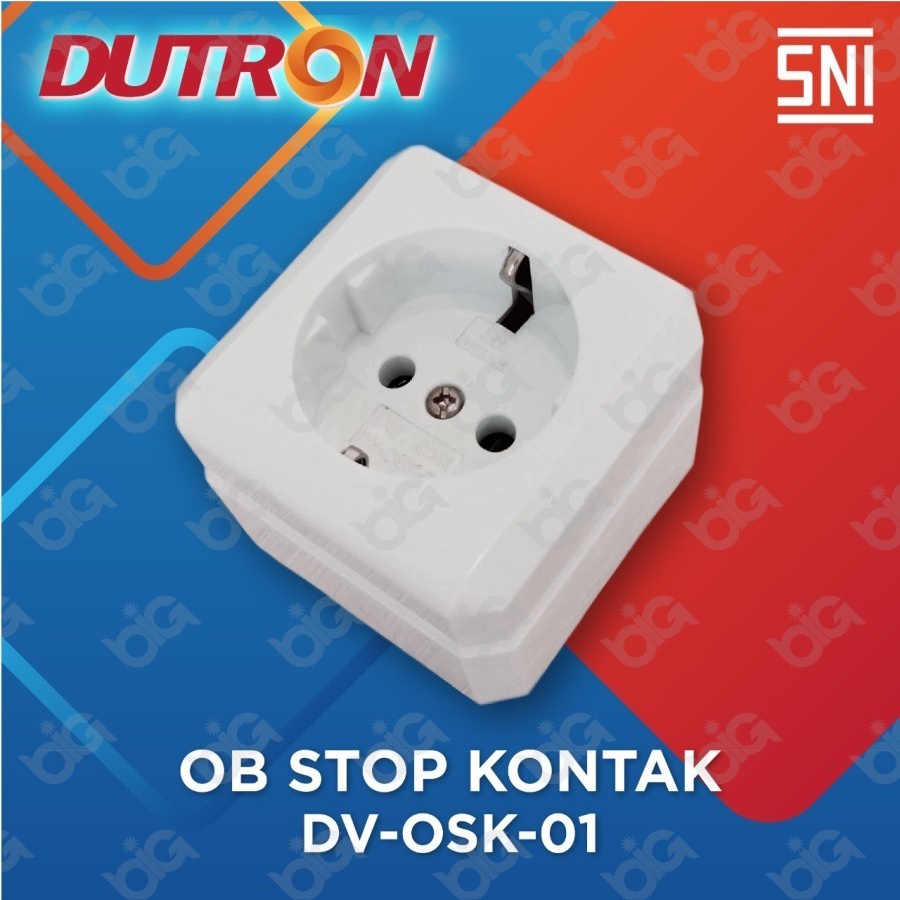 OSK01- Stop Kontak DUTRON Outbow Stop Kontak Tempel Dinding OB-SNI