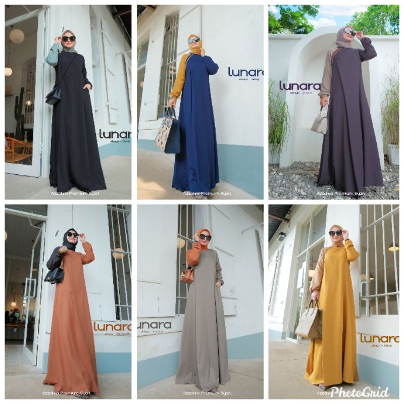abaya lunara by azzahra premium syari