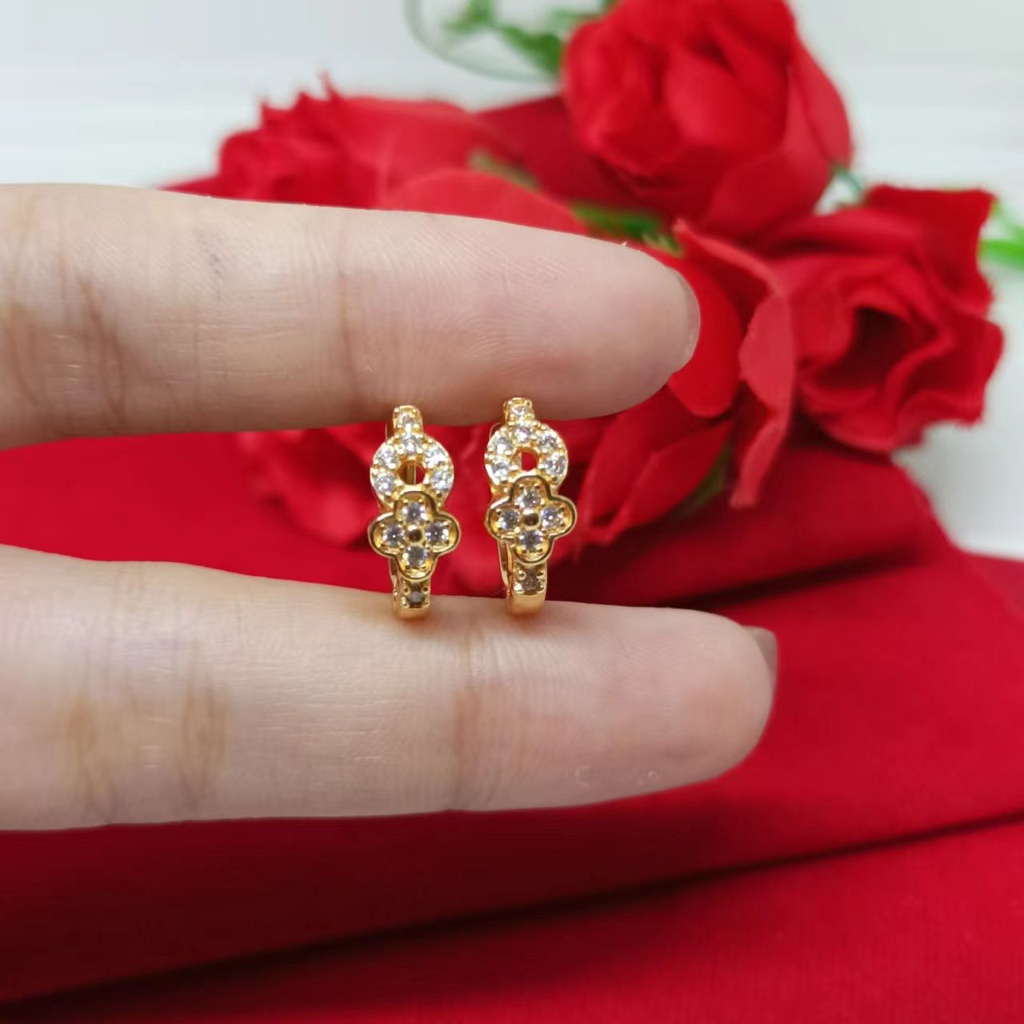 Xuping Fashion Versi Korea Dengan /Anting Pasangan/Bahan Tembaga Anting Pria Dan Wanita