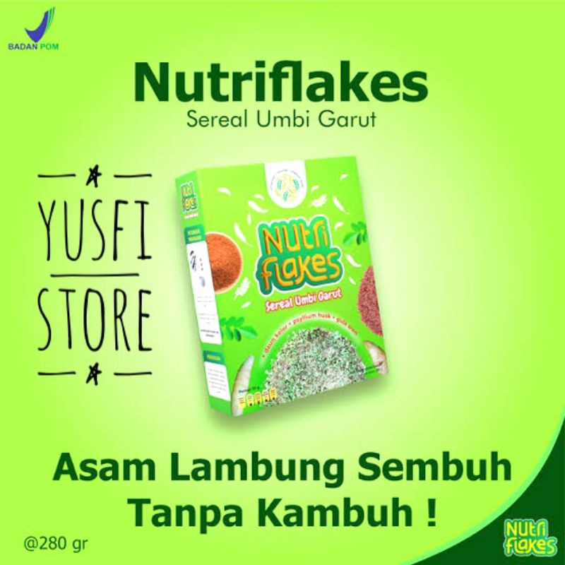 

Nutriflakes 280 gr Sereal Umbi Garut Obat Maag Mag Asam Lambung Herd Melapisi Luka Lambung Mengatasi