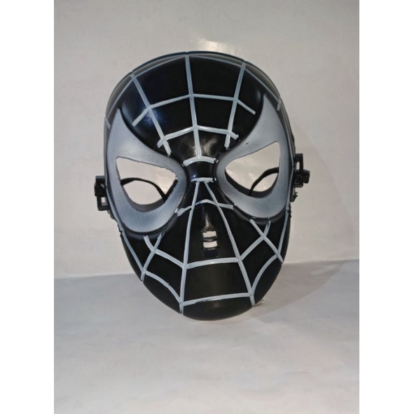 Topeng Spiderman warna hitam untuk anak & dewasa
