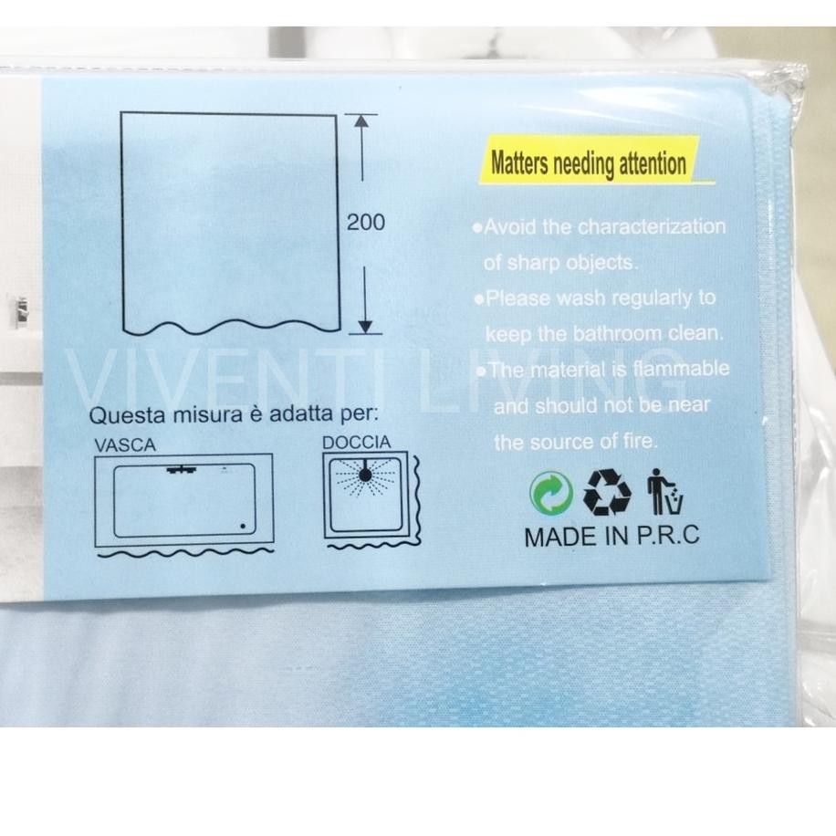 [350gr] TIRAI KAMAR MANDI MERK LUCKY BIRD - SHOWER CURTAINS PEVA - GORDEN ANTI AIR +- 180 200 CM 