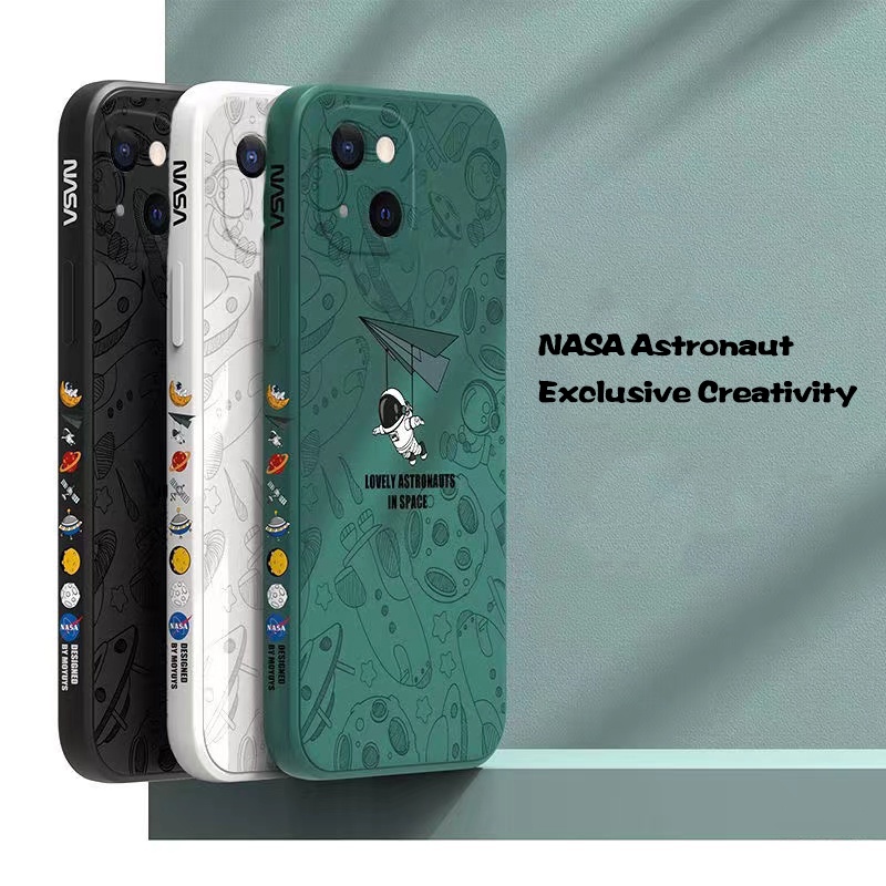 Soft Case TPU Motif Astronot Nasa Untuk Realme C35 C31 C21Y C21 C12 C15 C11 2021 C11 2020 7 7i 6 8 8Pro C3 C17 5 5i 6i C25 C25S