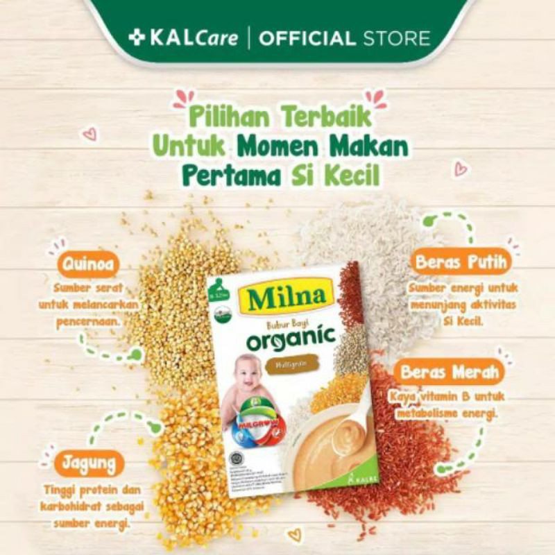 Milna Bubur Organik 8+ Multigrain 120gr