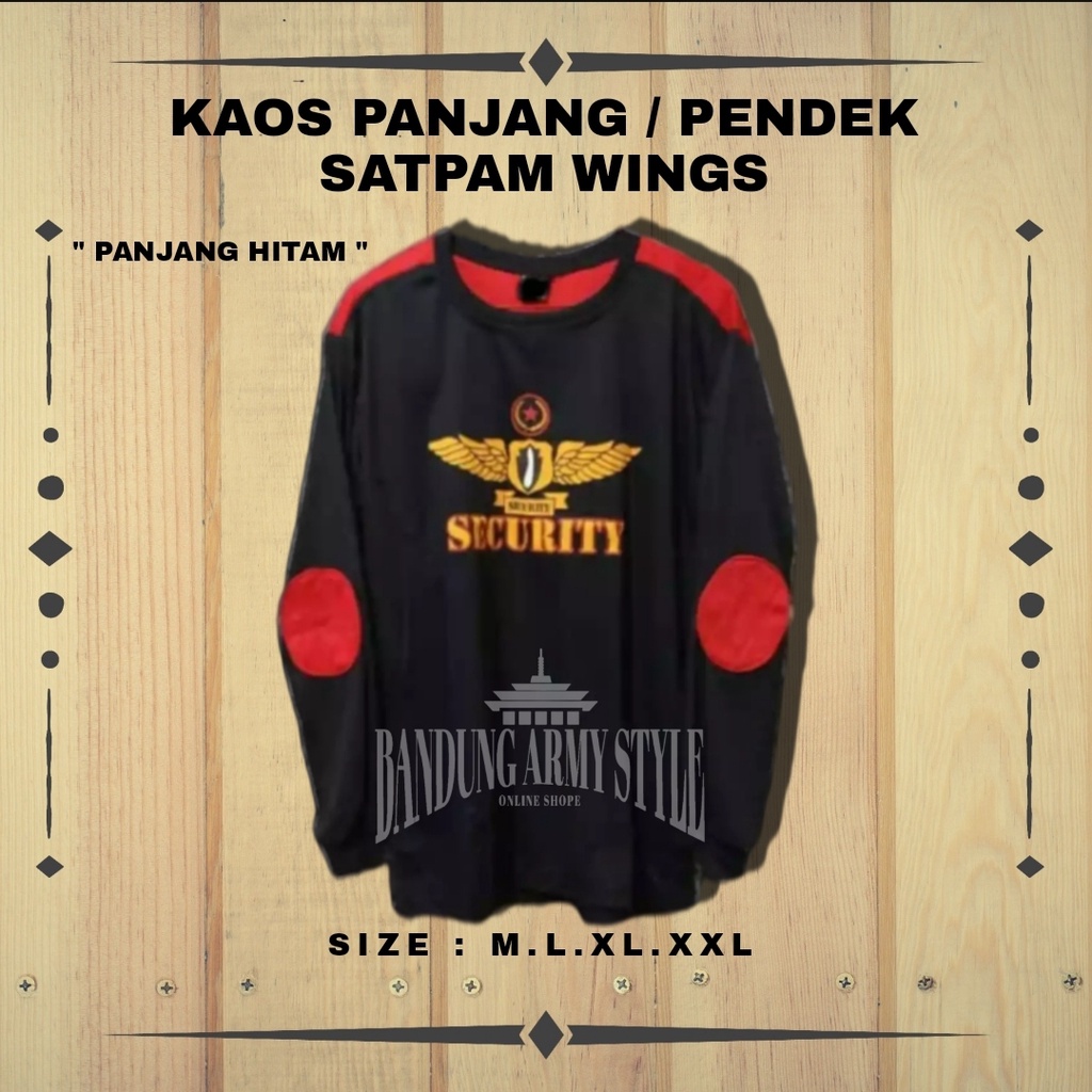 BAJU SATPAM TERBARU / KAOS SATPAM / KAOS SECURITY / OBLONG SATPAM / KAOS PANJANG BUSA SATPAM