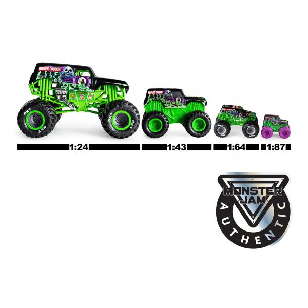 Monster Jam Mini Scale spin master seri 1 seri 3 Dragon Earth Shaker Soldier Fortune Black Ops Max Contrast Grave Digger Silver Dragon El Toro Loco Gold Chase WF17 Orange Max-D Max D Megalodon Shear Madness Monster Mutt Bakugan Dragonoid Blue Thunder