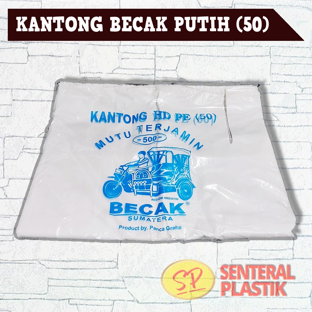 Plastik Kresek / Asoi Becak Jumbo Putih 50 (TEBAL)