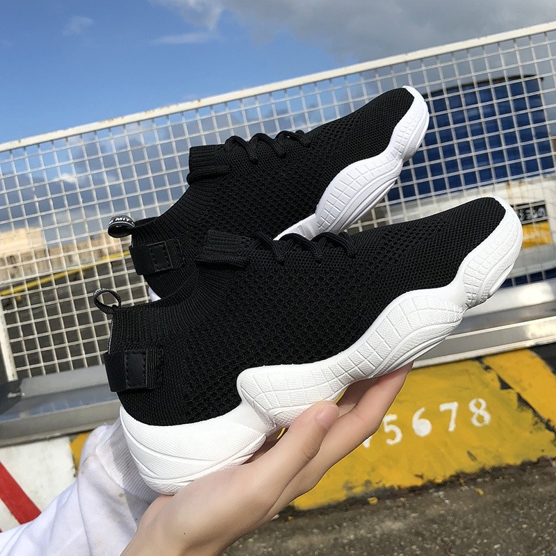 terlaris        Sepatu Sneakers Wanita Model Sport Korea Harajuku Bahan Mesh Stretch  24