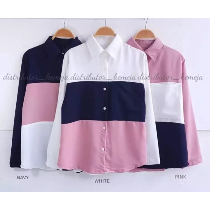 KEMEJA 3 TONE / KEMEJA KOMBINASI