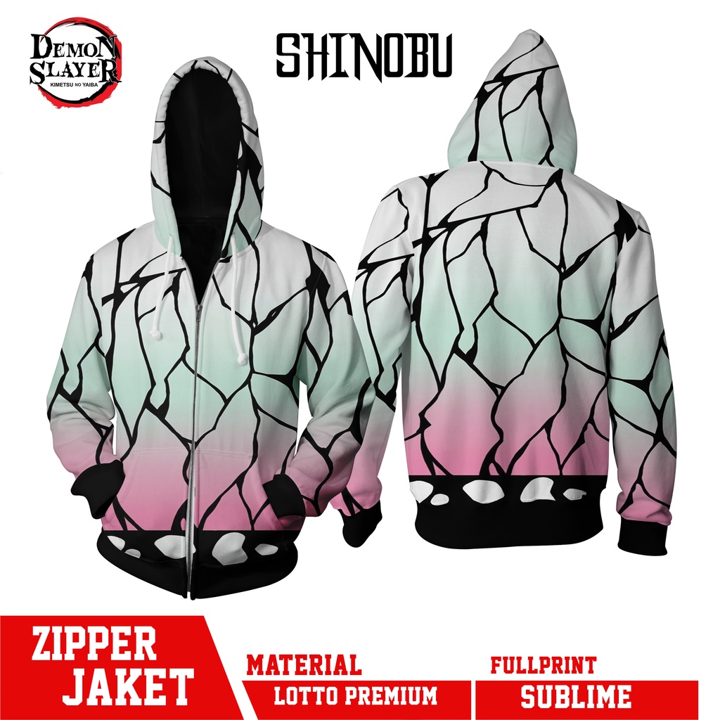 ZIPPER JACKET SHINOBU KOCHO DEMON SLAYER FULLPRINT BEST QUALITY