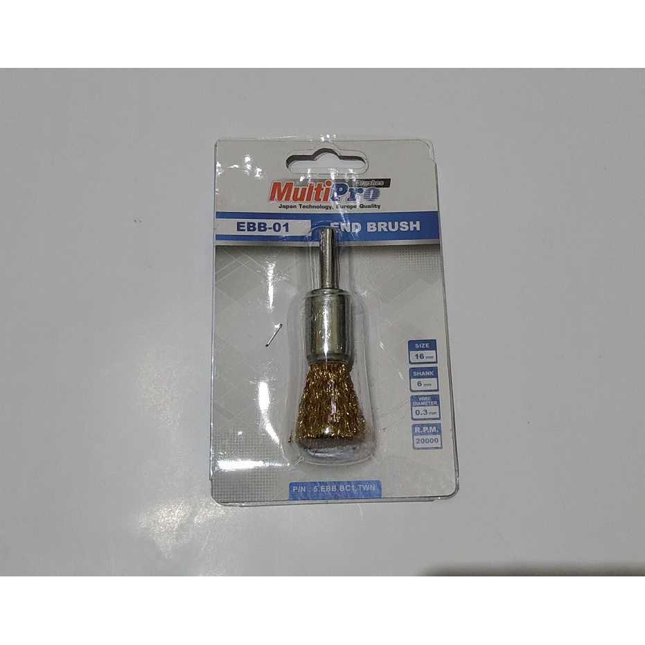 Sikat Kawat Kuningan Mata Bor Multipro EBB-01 Shank 6 mm