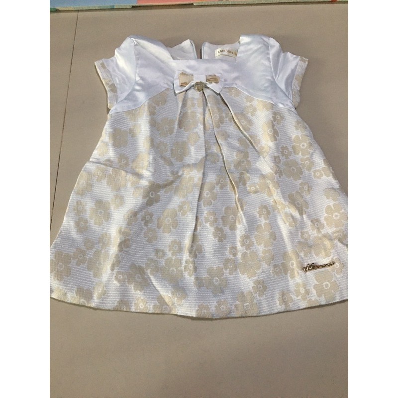 Dress anak Preloved elite miss mama white gold