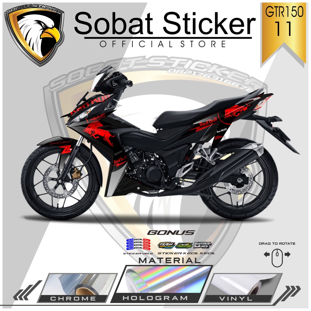 STRIPING GTR - STRIPING HOLOGRAM HONDA GTR 150 2016-2021 RED BULL