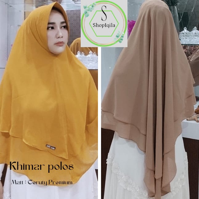 KERUDUNG KHIMAR POLOS / KHIMAR JUMBO / JILBAB / KERUDUNG WANITA MUSLIMAH JUMBO / SYARI /KHIMAR PET/ KHIMAR 2LAYER/KERUDUNG JUMBO