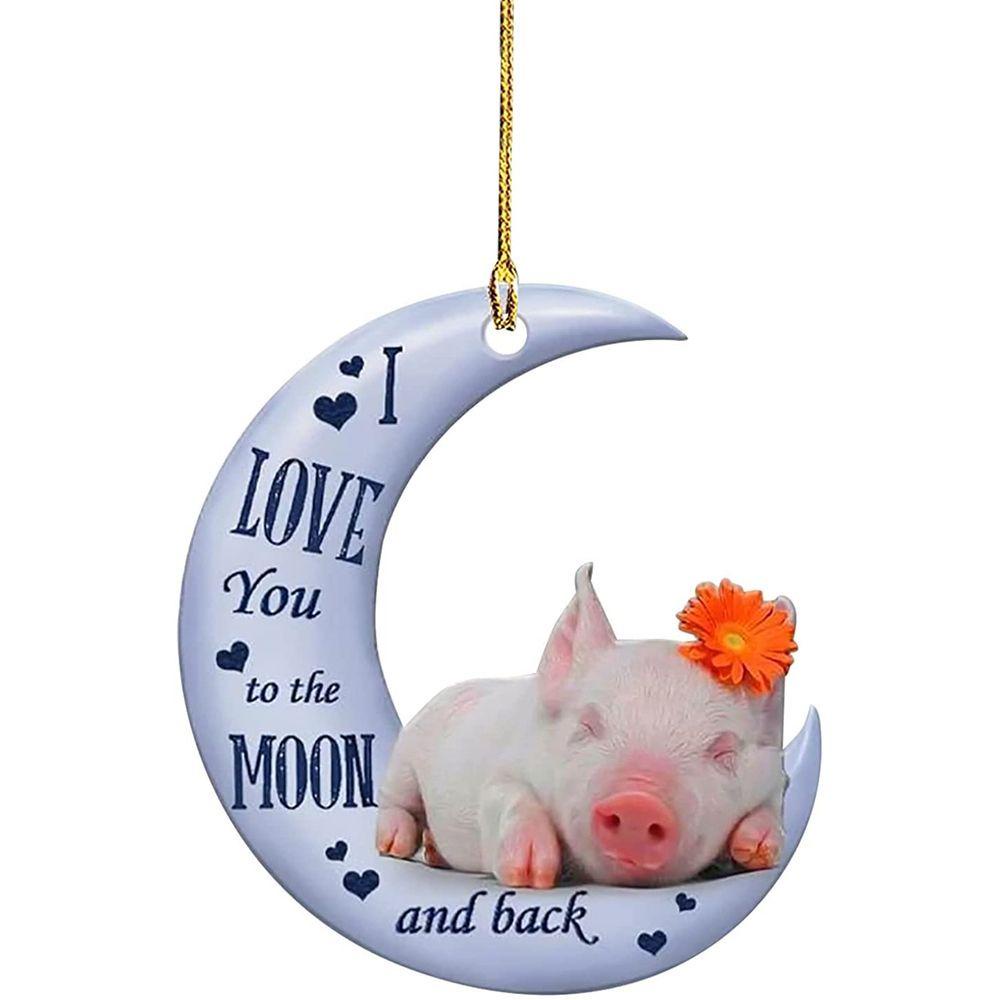 Suyo Moon Pendant Lucu I Love You to The Moon and Back Kerajinan Tangan Akrilik Dekorasi Rumah Kerajinan