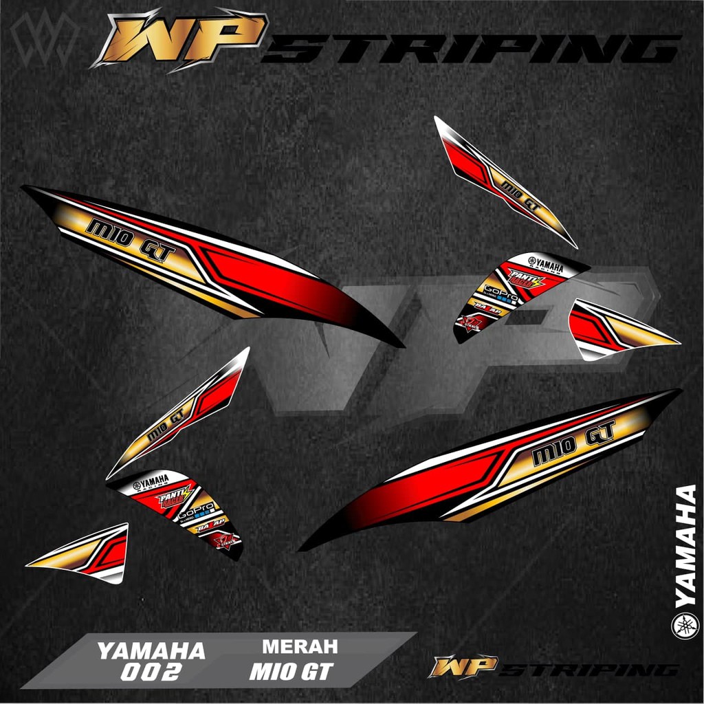 Stiker Striping MIO GT/Sticker Variasi List Skotlet Motor Yamaha MIO GT/Racing 002