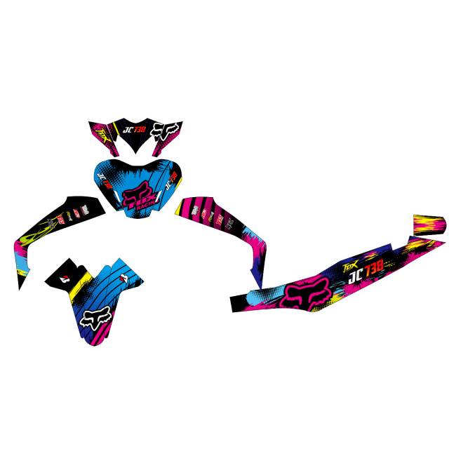 Sticker Supra 125 Decal motor Supra FullBody Design bebas free Glossy/Doff