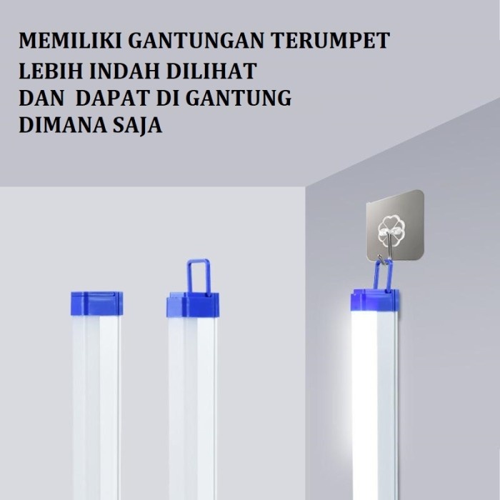 Lampu led panjang T7 usb bohlam lampu neon terang model tempel magnet sebagai lampu penerang kemping outdoor emergency lamp led NBT7