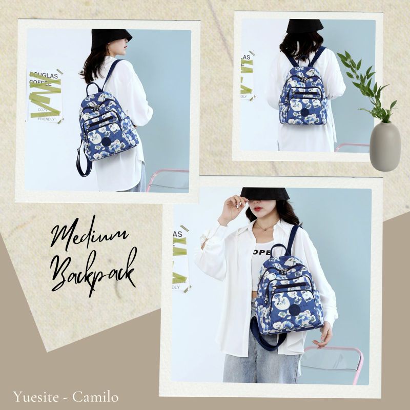 TAS RANSEL WANITA MOTIF LUCU YUESITE CAMILO MEDIUM SEDANG BACKPACK CYUTEBAGS