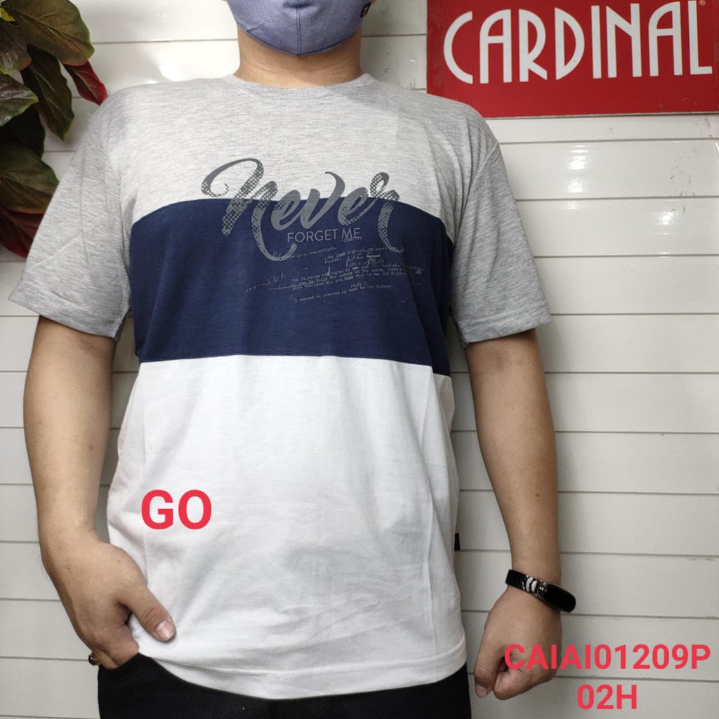 gof KJS CARDINAL JEANS KAOS Cowok Pakaian Pria Reguler Slimit Lengan Pendek Santai