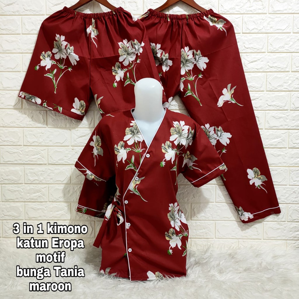Piyama kimono 3in1 dewasa motif tania