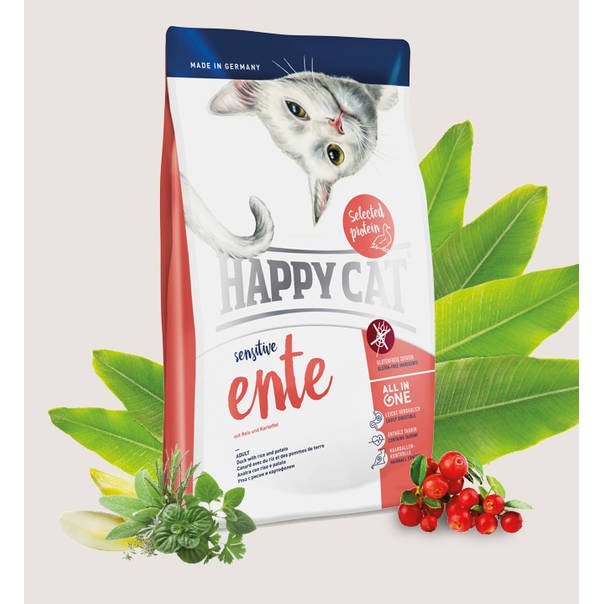 Happy Cat Sensitive Gluten Free Duck 300gr Makanan Kucing Shopee