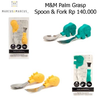 Marcus &amp; Marcus Palm Grasp Spoon Fork : Sendok Garpu Anak