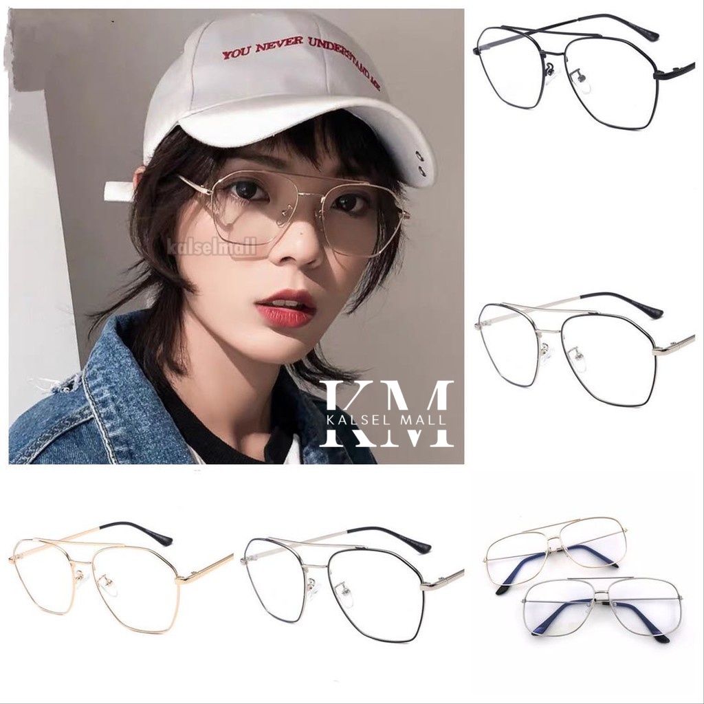 Kacamata Pria Wanita Kaca Mata Model Pilot Aviator Sunglasses Klasik Keren Cowok Cewek Aksesoris Fashion Frame Korea Style Retro Vintage Classic Murah Dewasa Anti Radiasi Banjarbaru Martapura Banjarmasin Kalteng KCP28