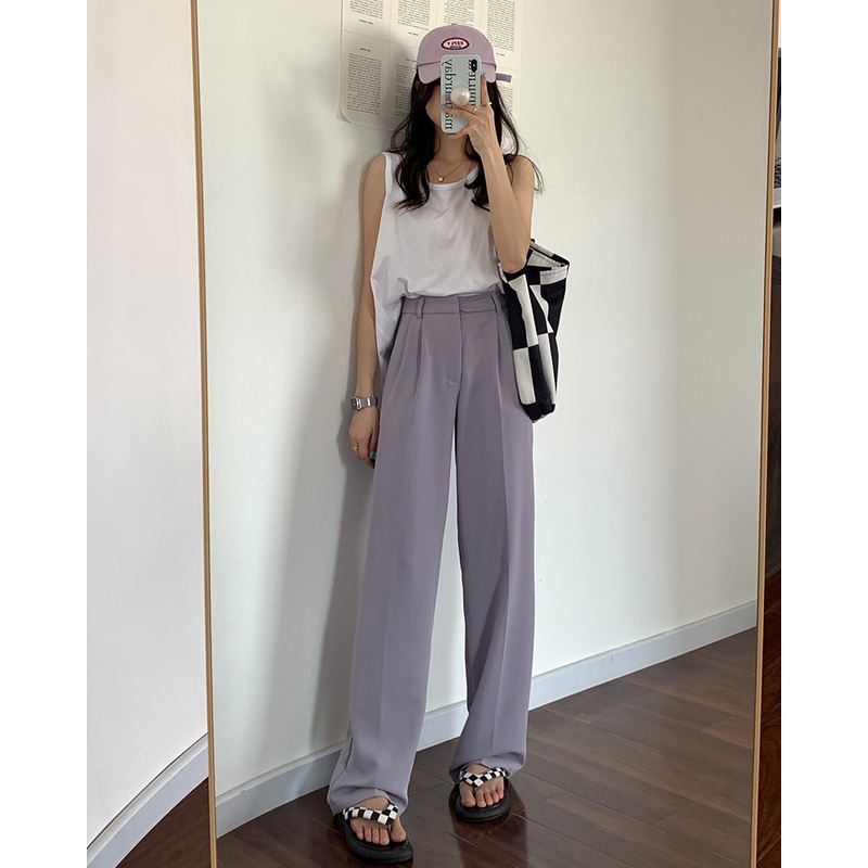 celana kulot panjang highwaist Wide leg pants loose korean style celana hitam celana panjang pants wanita