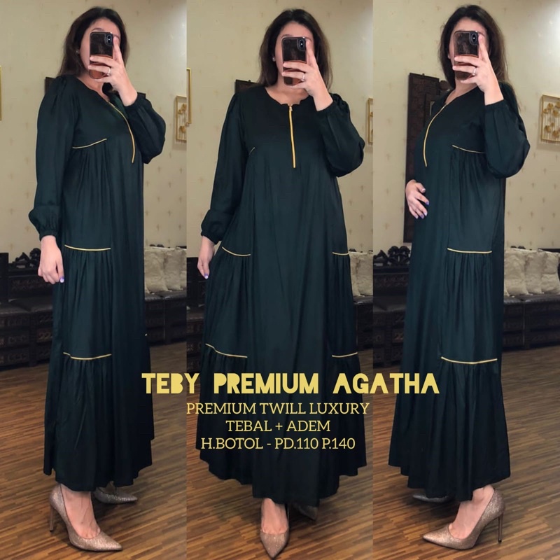 Daster Arab Teby AGATHA Gamis Syar'i Luxury Dress Premium TWILL