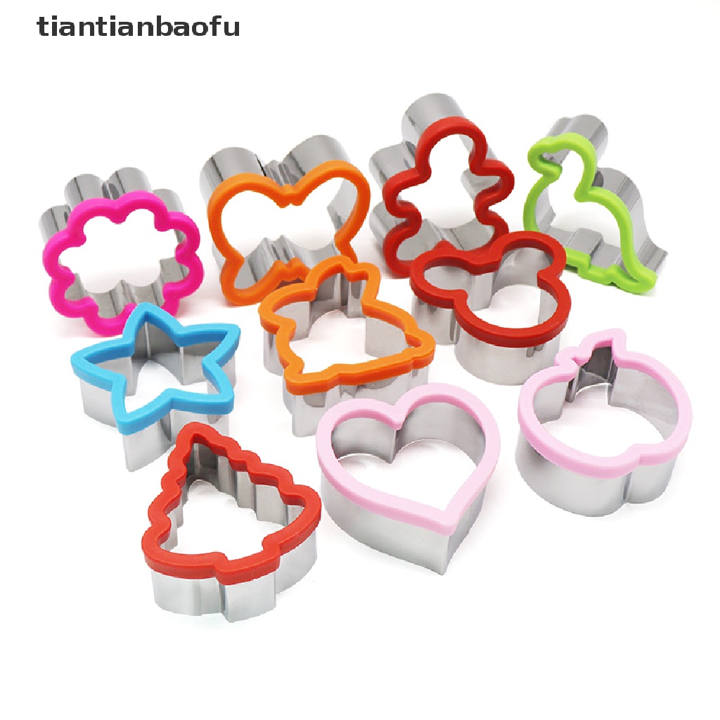 1 Pc Cetakan Pemotong Sandwich / Kue Kering / Biskuit Bentuk Hewan Dinosaurus Butterfly Hati Bahan Stainless Steel Untuk Anak