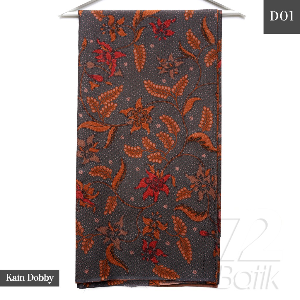 KAIN BATIK PREMIUM Dobby Motif Kembang Warna Merah Maroon Marun Maron Orange Oranye 726698 Cap 72 Jarik Jarit Samping Kebat Panjang Batik Dobby Modern Premium Bahan Seragam Batik Pernikahan Kantor Keluarga Murah Kamen Jadi Batik Bali Lembaran