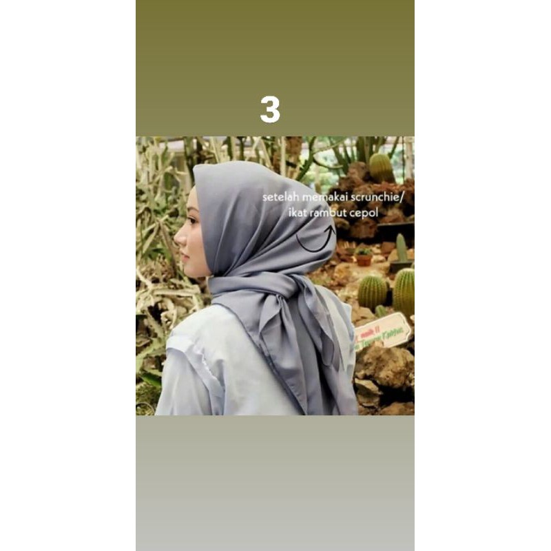 SCRUNCHIE INNER KUNCIR HIJAB JILBAB KHIMAR Bergson KERUDUNG SEGIEMPAT INSTANT - KUALITAS OK TERJAMIN