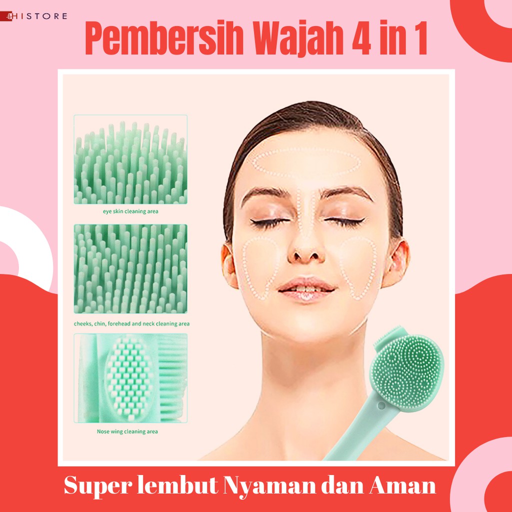[HI] 4 IN 1 BEAUTY SILICONE FACIAL &amp; FACE CLEANSING MASK BRUSH PEMBERSIH WAJAH DAN MASKER SILIKON