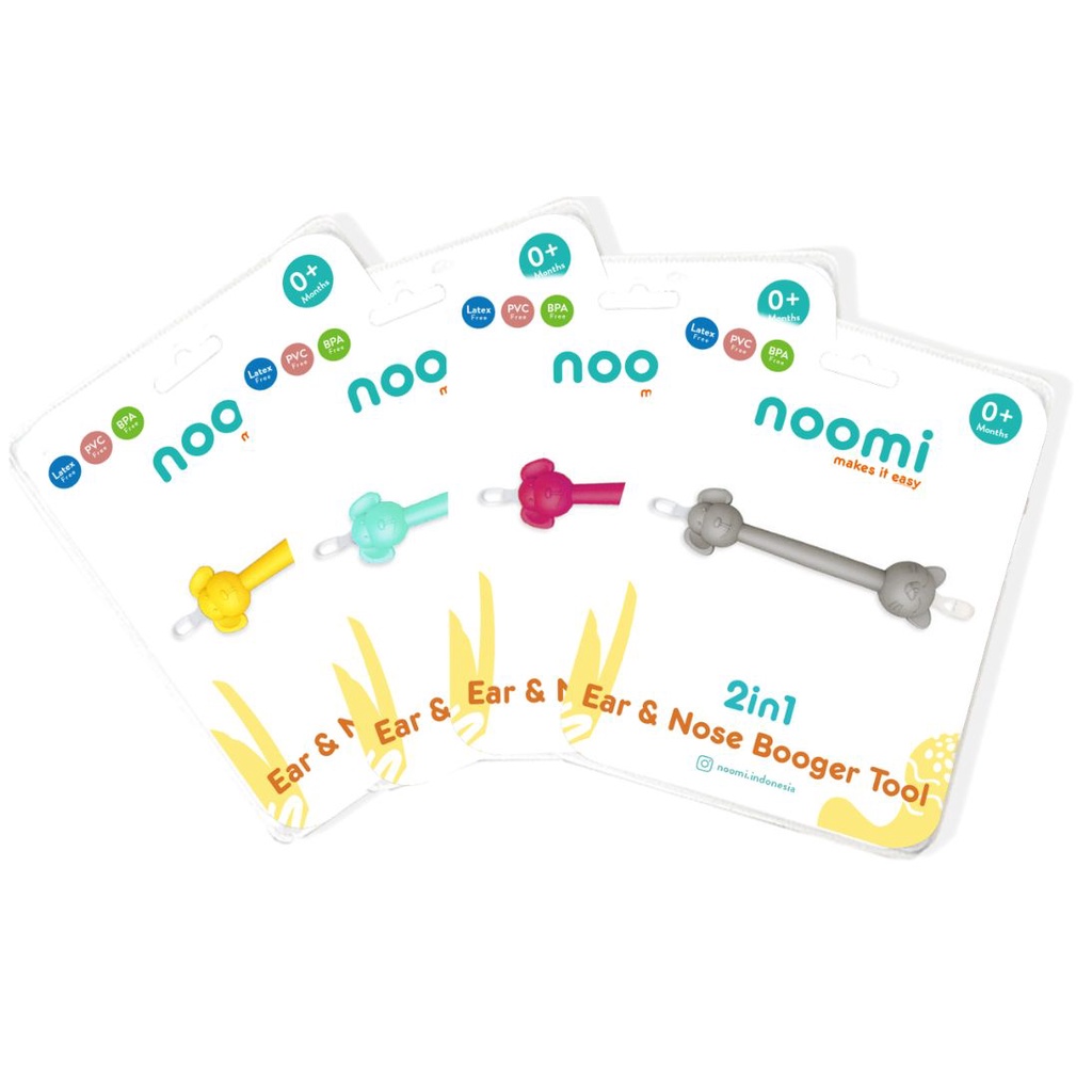 NOOMI 2in1 Ear &amp; Nose Booger Tool / Pembersih telinga dan hidung bayi / Pembersih Telinga Bayi / Pembersih Hidung Bayi / Booger Tool