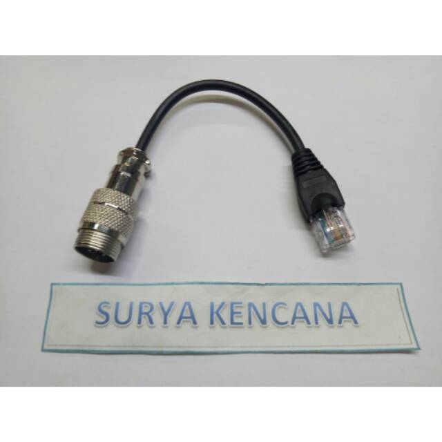 KABEL JUMPER MIC KENWOOD PIN6 BESI MALE TO RIG ICOM RJ45 MALE