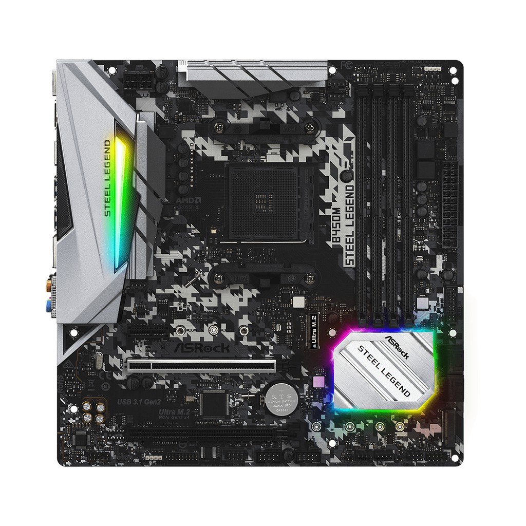 MOTHERBOARD AMD ASROCK B450M STEEL LEGEND - AM4 DDR4