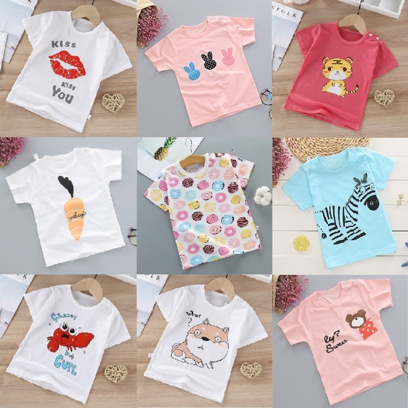 KAOS BAJU ANAK LAKI PEREMPUAN 1 7 TAHUN LUCU IMPORT CEWEK COWOK UNISEX