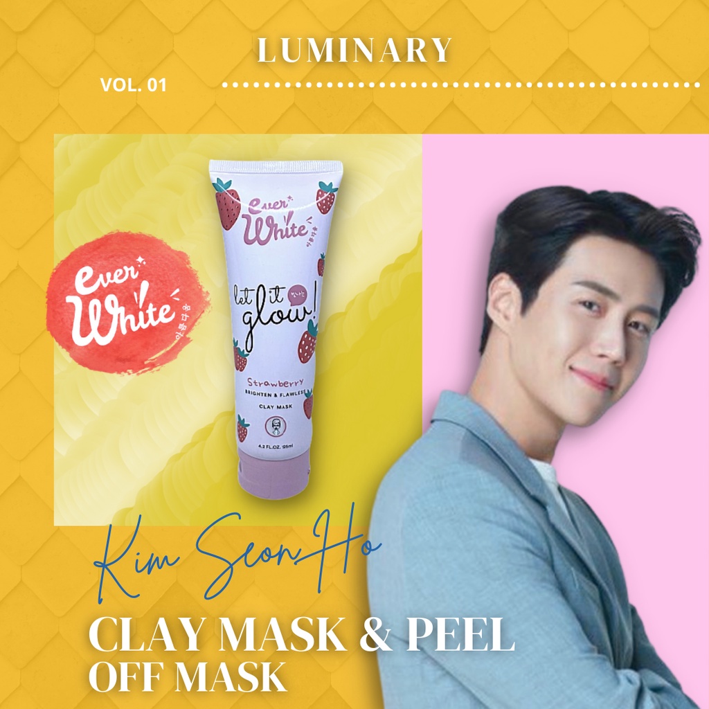 EVERWHITE CLAY MASK &amp; PEEL OFF MASK MASKER WAJAH MURAH MASKER WAJAH PEEL OFF PERAWATAN KECANTIKAN