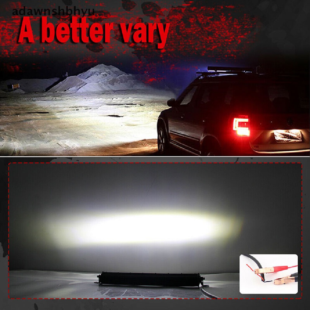 Adawnshbhyu 8inch 480W Lampu Kerja LED Bar Flood Spot Beam Offroad 4WD SUV Driving Fog Lamp