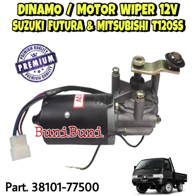 Dinamo Wiper / Motor Wiper Depan Mobil Suzuki FUTURA &amp; Mitsubishi T120SS Komplit