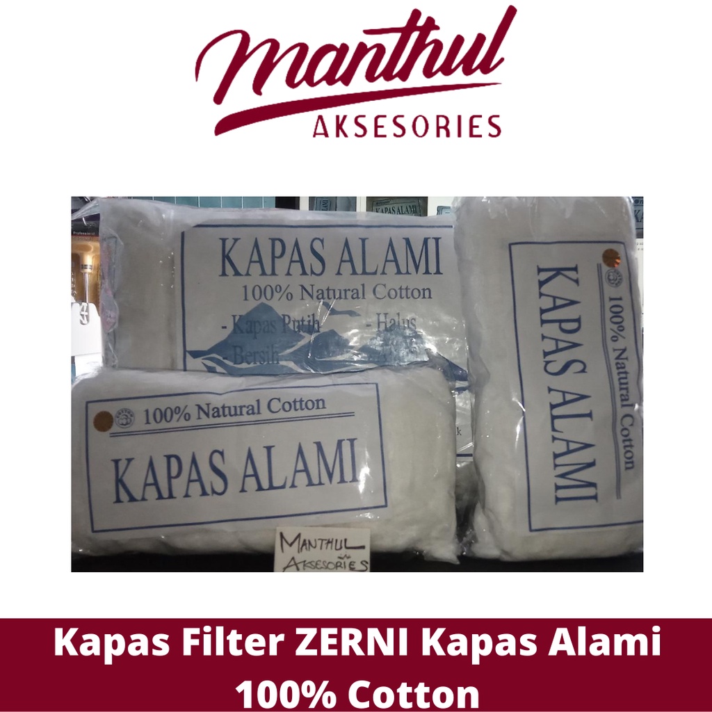 Kapas Alami 100℅ Natural Cotton Untuk Filter Air Zernii