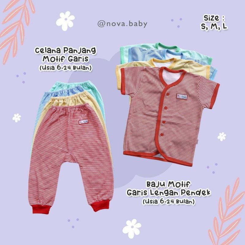 Nova baby -  setelan baju pendek + celana panjang