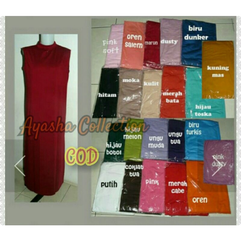 Manset Gamis Bahan Kaos Buntung